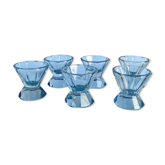 Lot de 6 verres Art Déco, années 1940