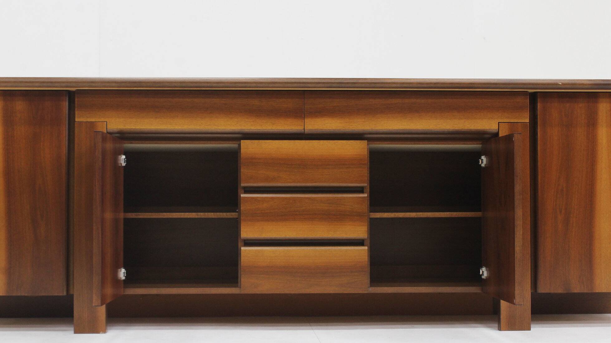 Vintage Italian walnut sideboard 1960s