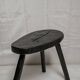 Burnt wood farm stool