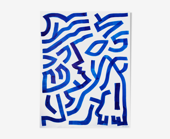 Peinture sur papier sans titre