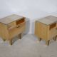 Mid-Century Design Vintage Bedside Tables with Metal Legs, Set of 2, 1960s