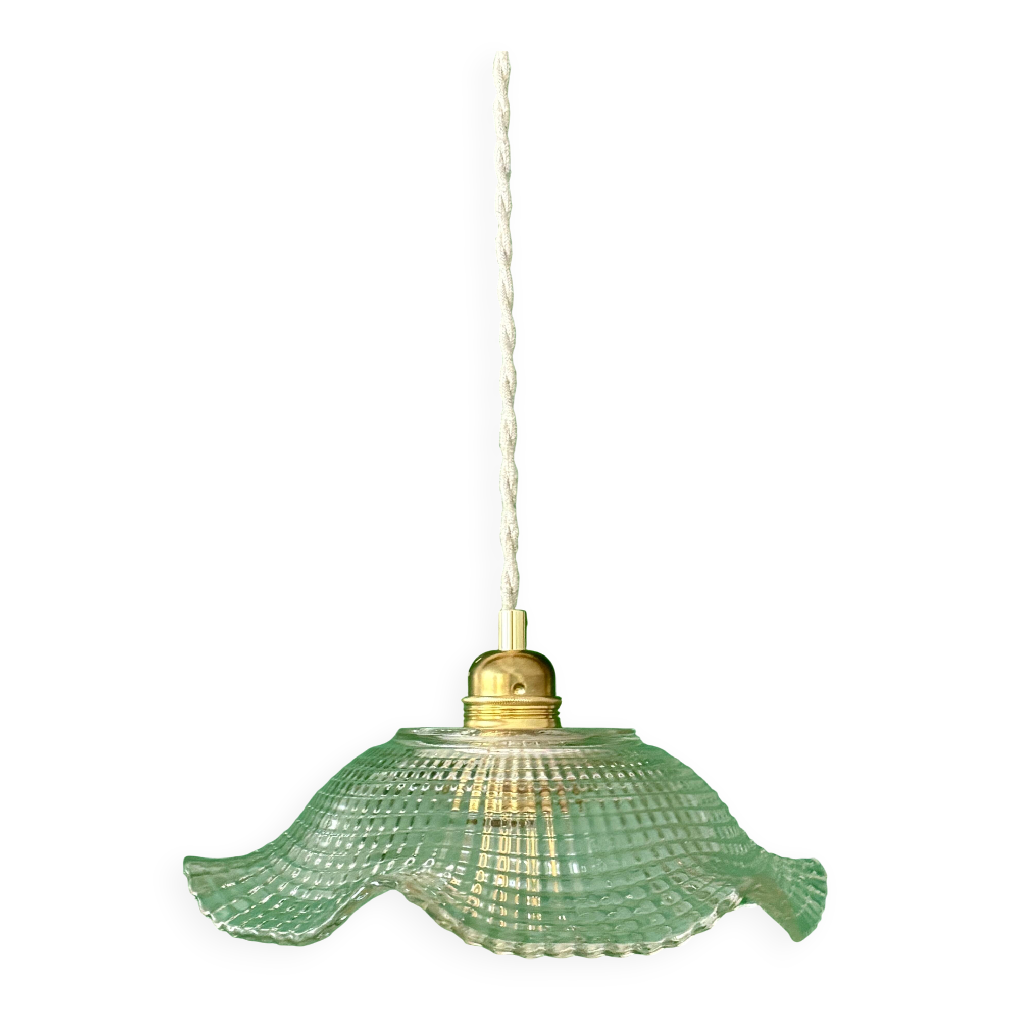 Vintage glass pendant light - tableware collection -