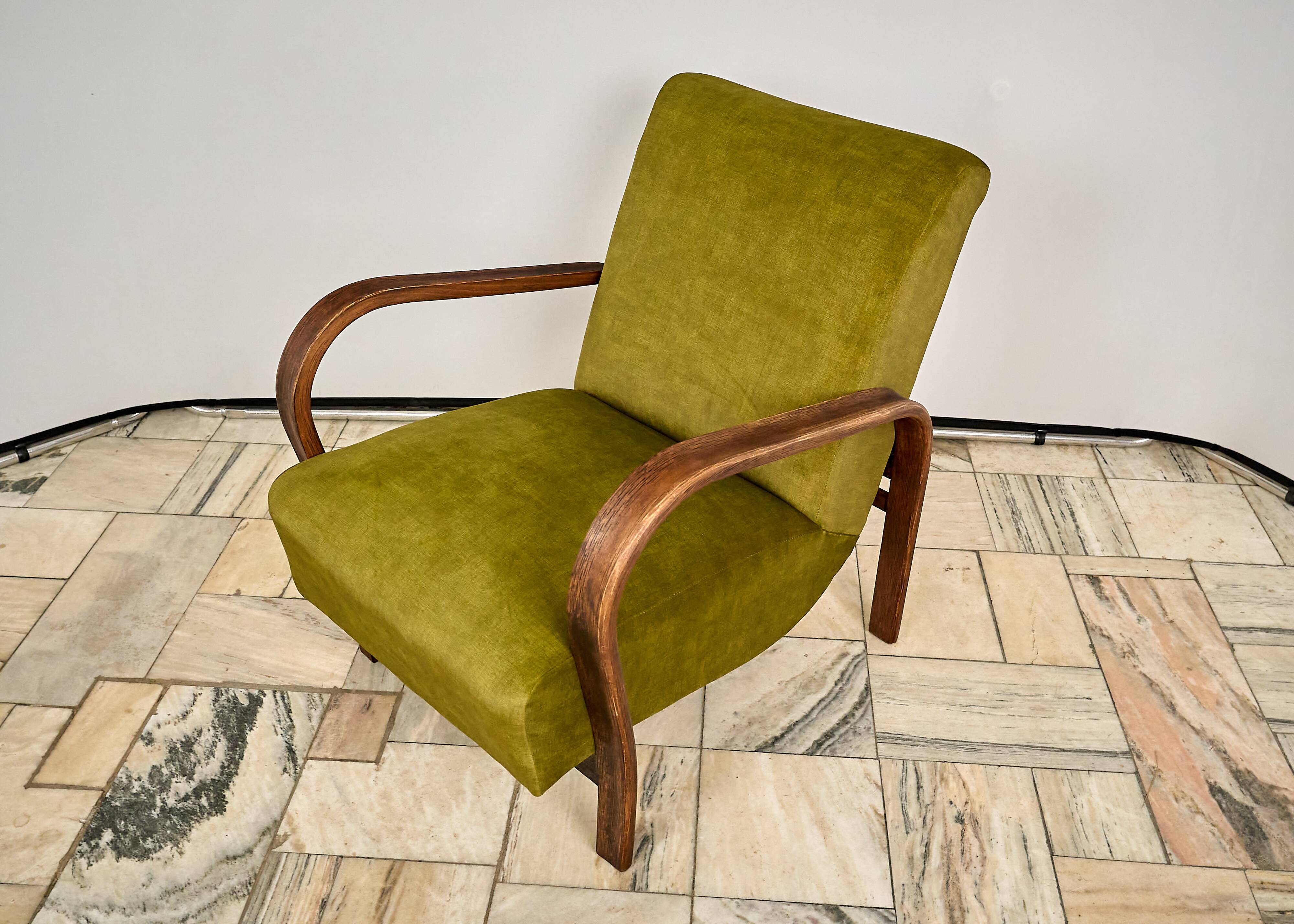 Armchair designed by K. Kozelka and A. Kropacek, Interier Praha, Czechoslov