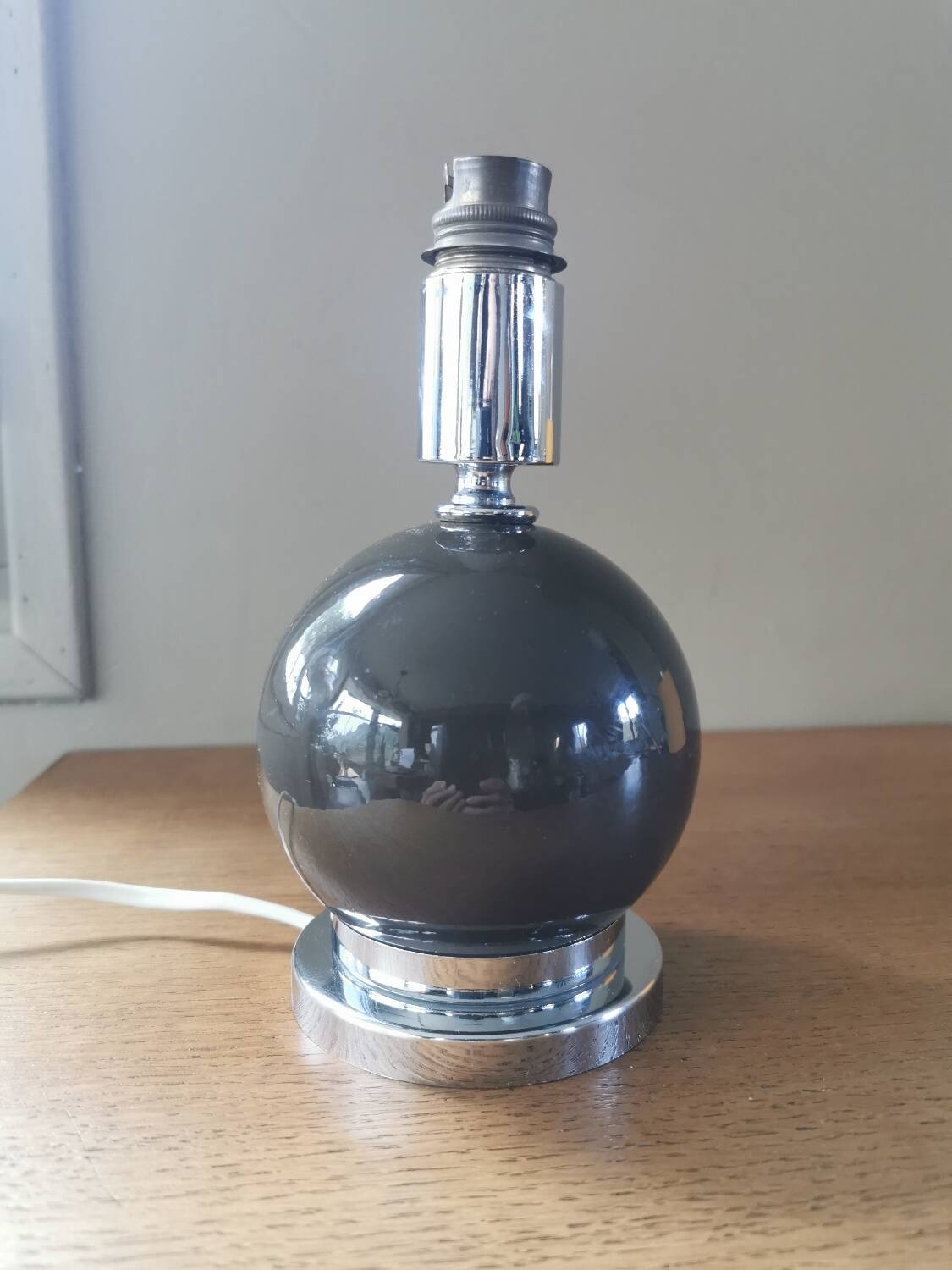 Pied de lampe boule vintage années 70