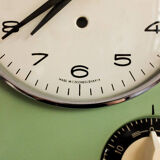 Vintage czechoslovak prim kitchen wall clock with timer, 1960s