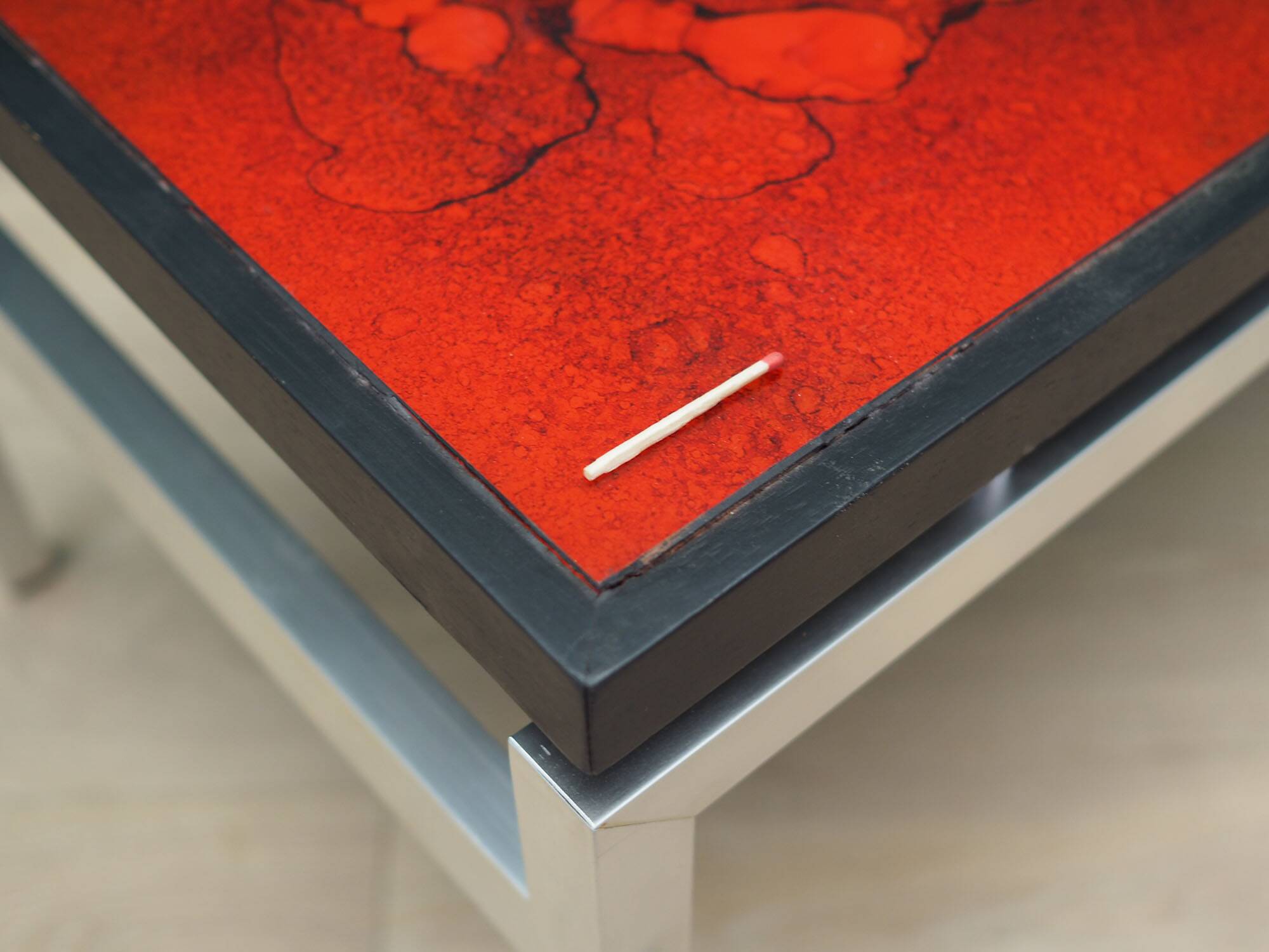 Table basse en verre, design danois, années 1970, designer : Jean Rene