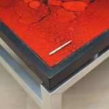 Table basse en verre, design danois, années 1970, designer : Jean Rene