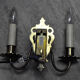 Pair of brass wall sconces by Schroder & Co