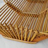 60's rattan fruit basket