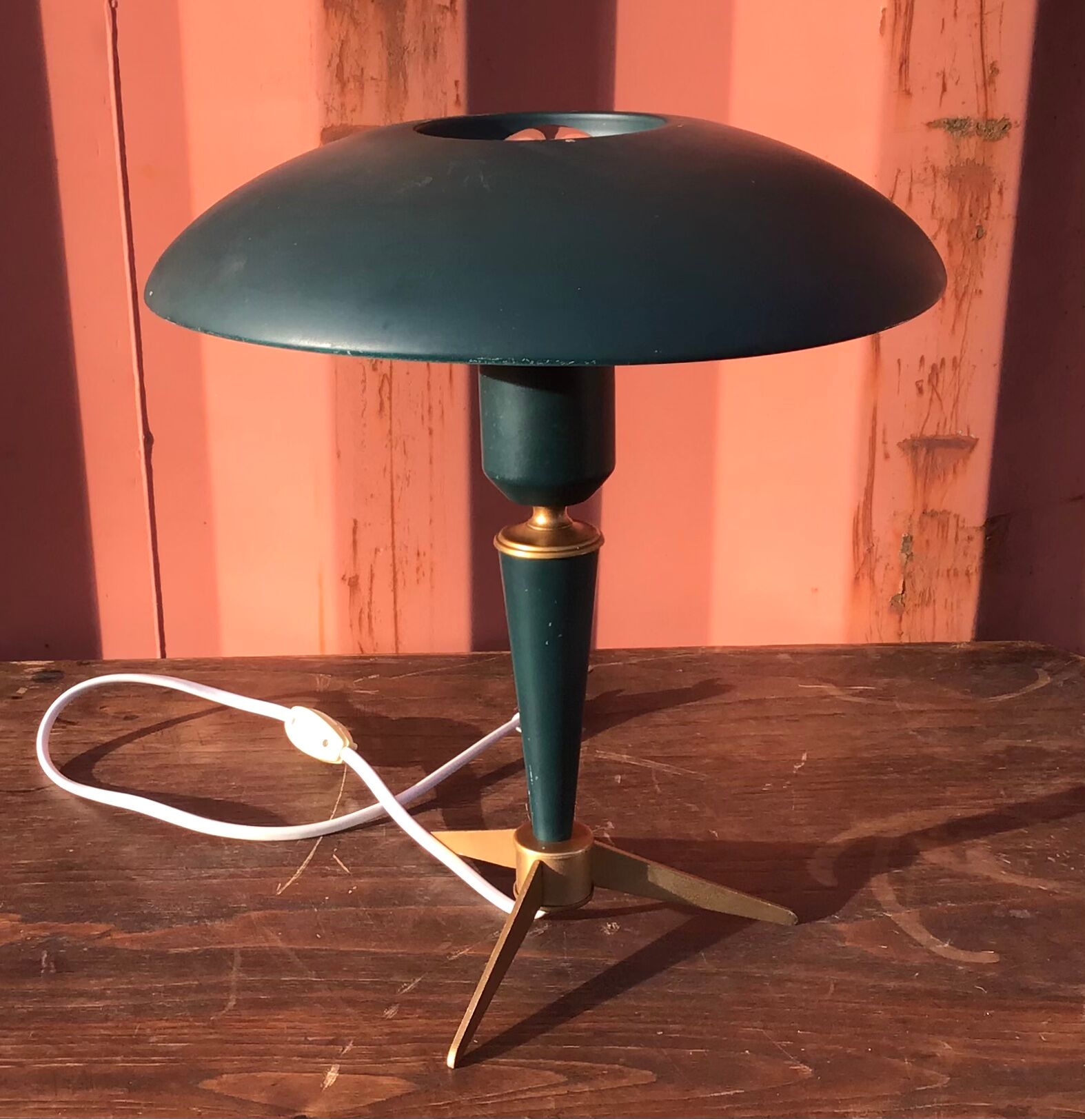 Tripod desk lamp design by Louis Kalff for Phillips 1960's "jewel" model