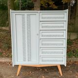 Wardrobe chest of drawers vintage compass feet 1950