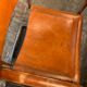 4 Matteo Grassi leather cogna cantilever armchairs
