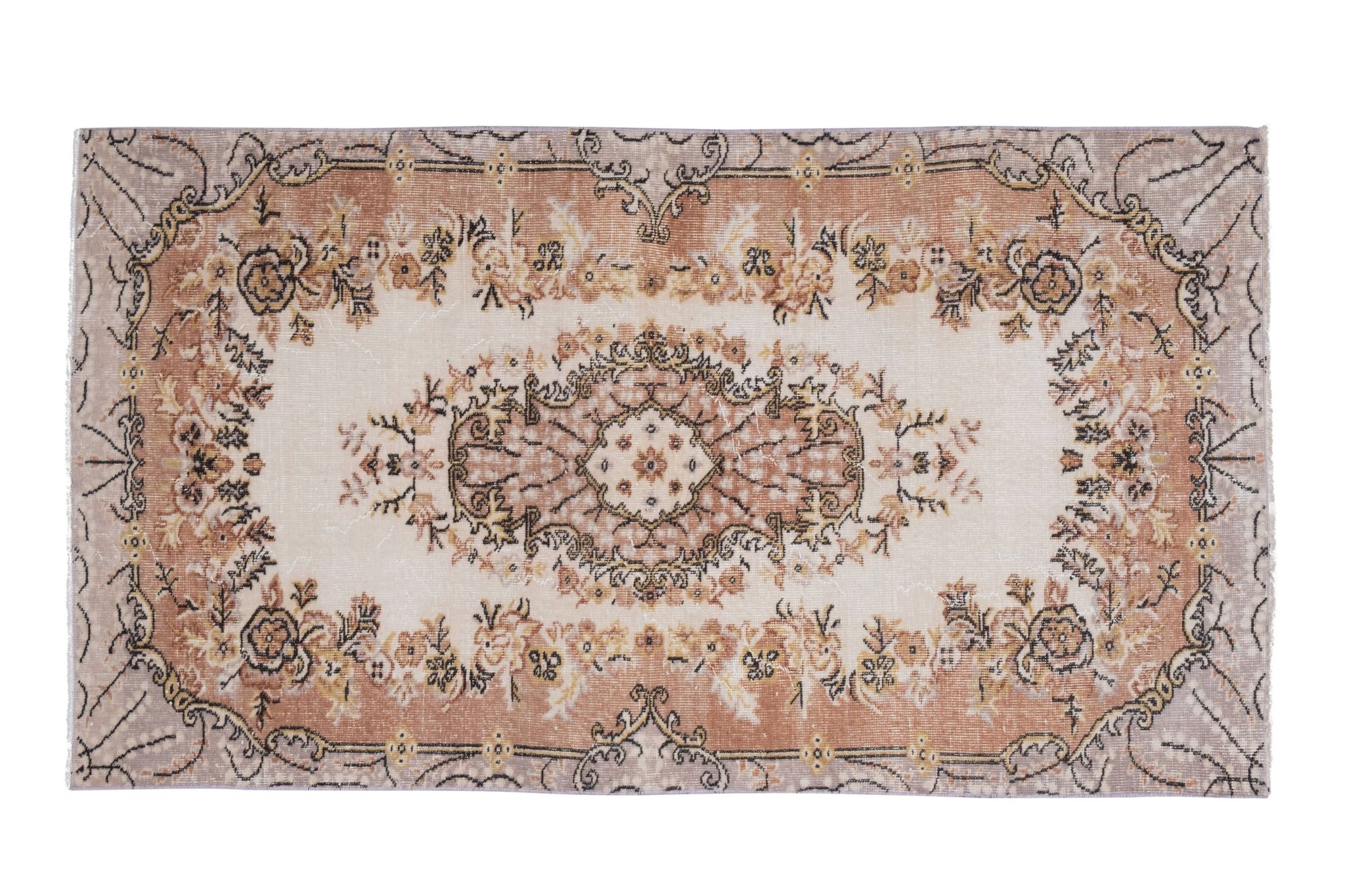 Tapis noué à la main turc vintage 114x207 cm