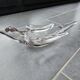 Plate, swallow bird ashtray in French glass from Vanne 1960.