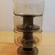 Set of 3 vintage 1970s brown smoked glass cups Pegasus Mobil.