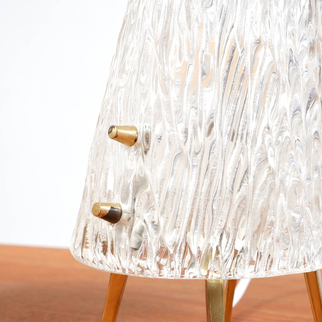 Pair of glass desk lamps by J.T. Kalmar