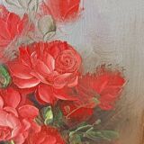 Tableau bouquet de roses rouges