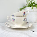 Vintage floral porcelain tea set DIGOIN SARREGUEMINES