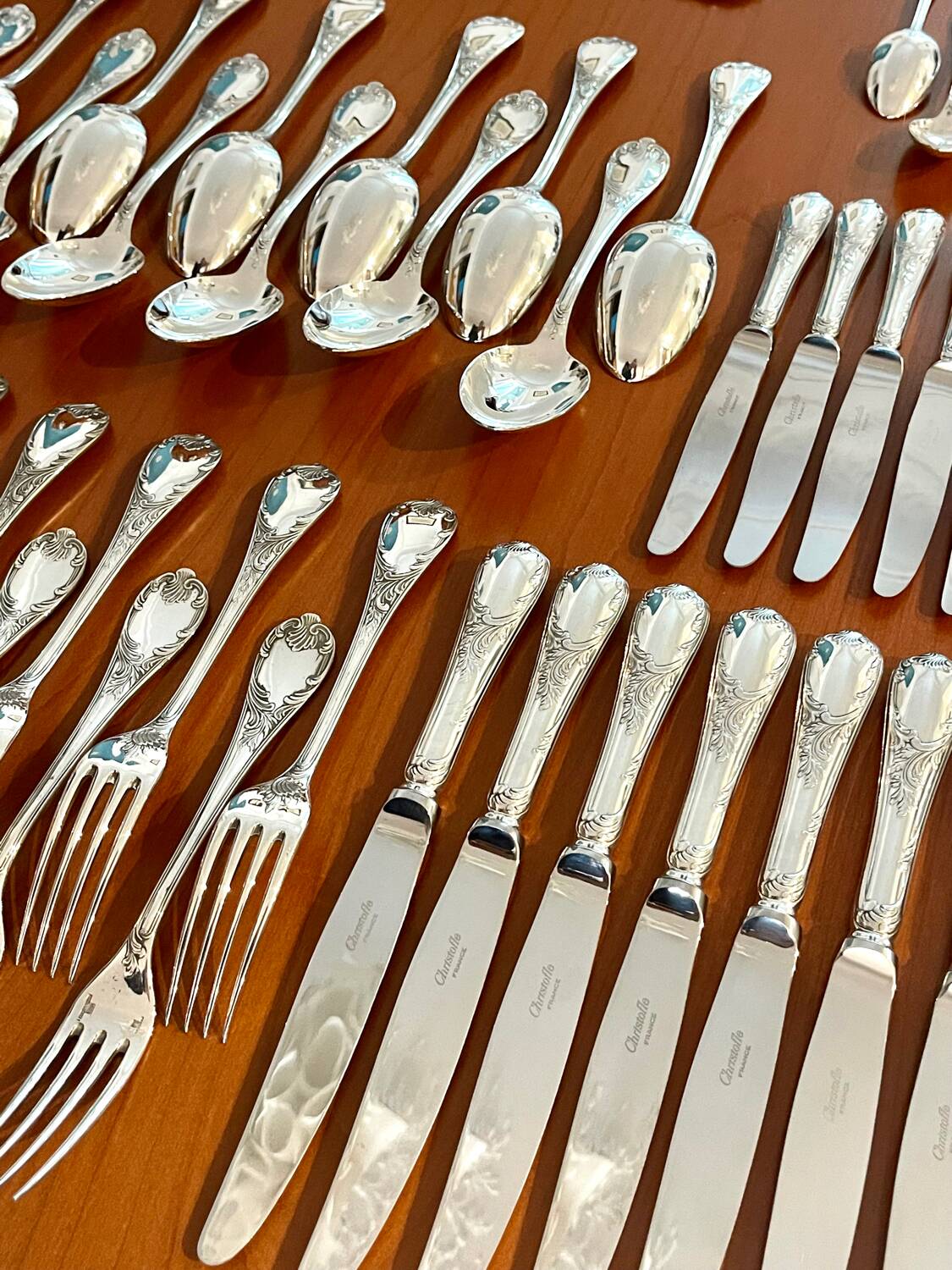 Christofle Marly cutlery set in superb condition 61 pieces for 12 people