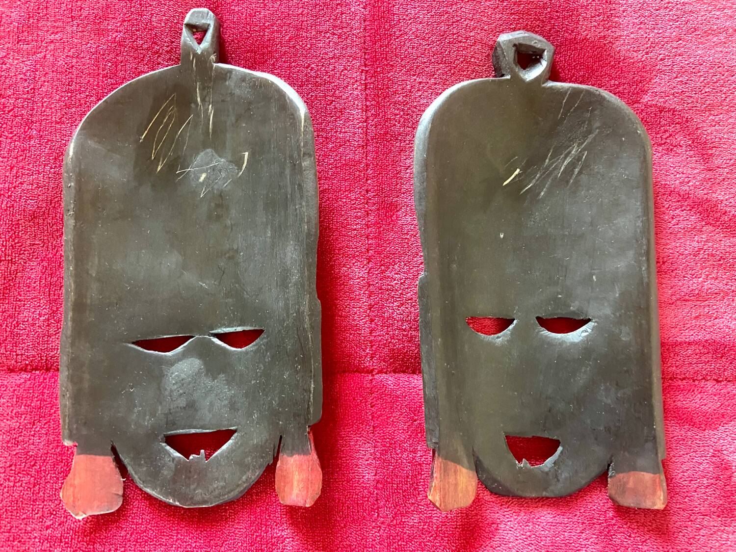 Pair of African wooden masks