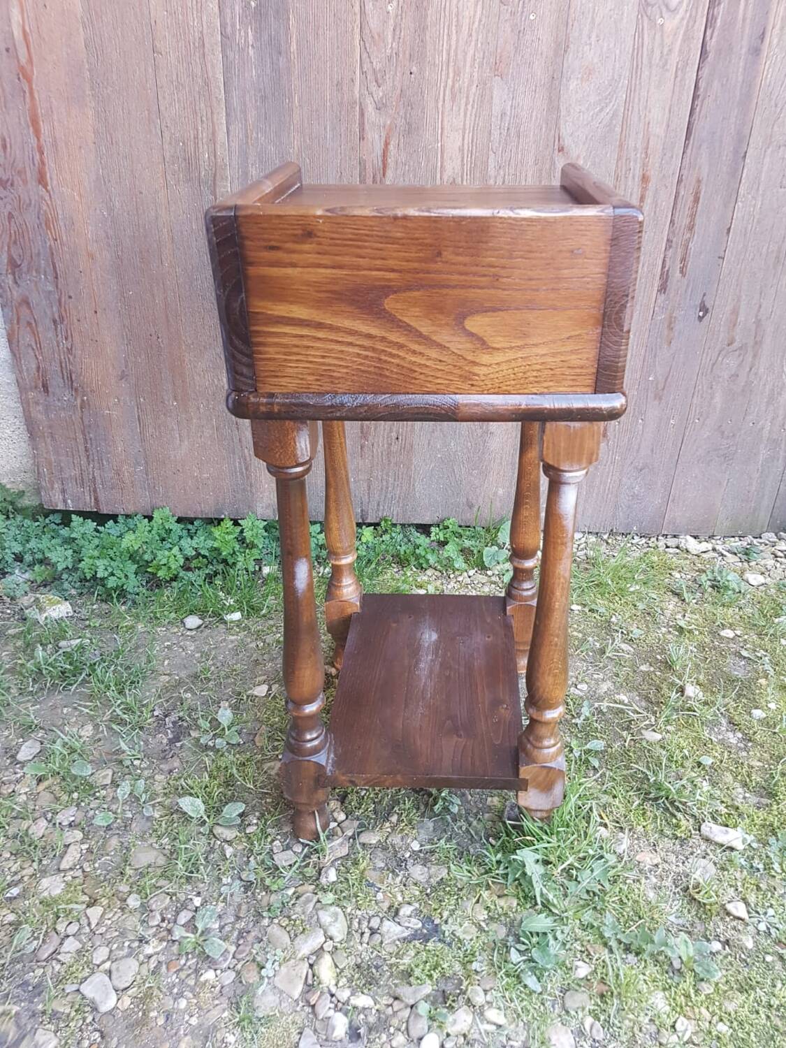 Chevet table nuit  bois + case vintage
