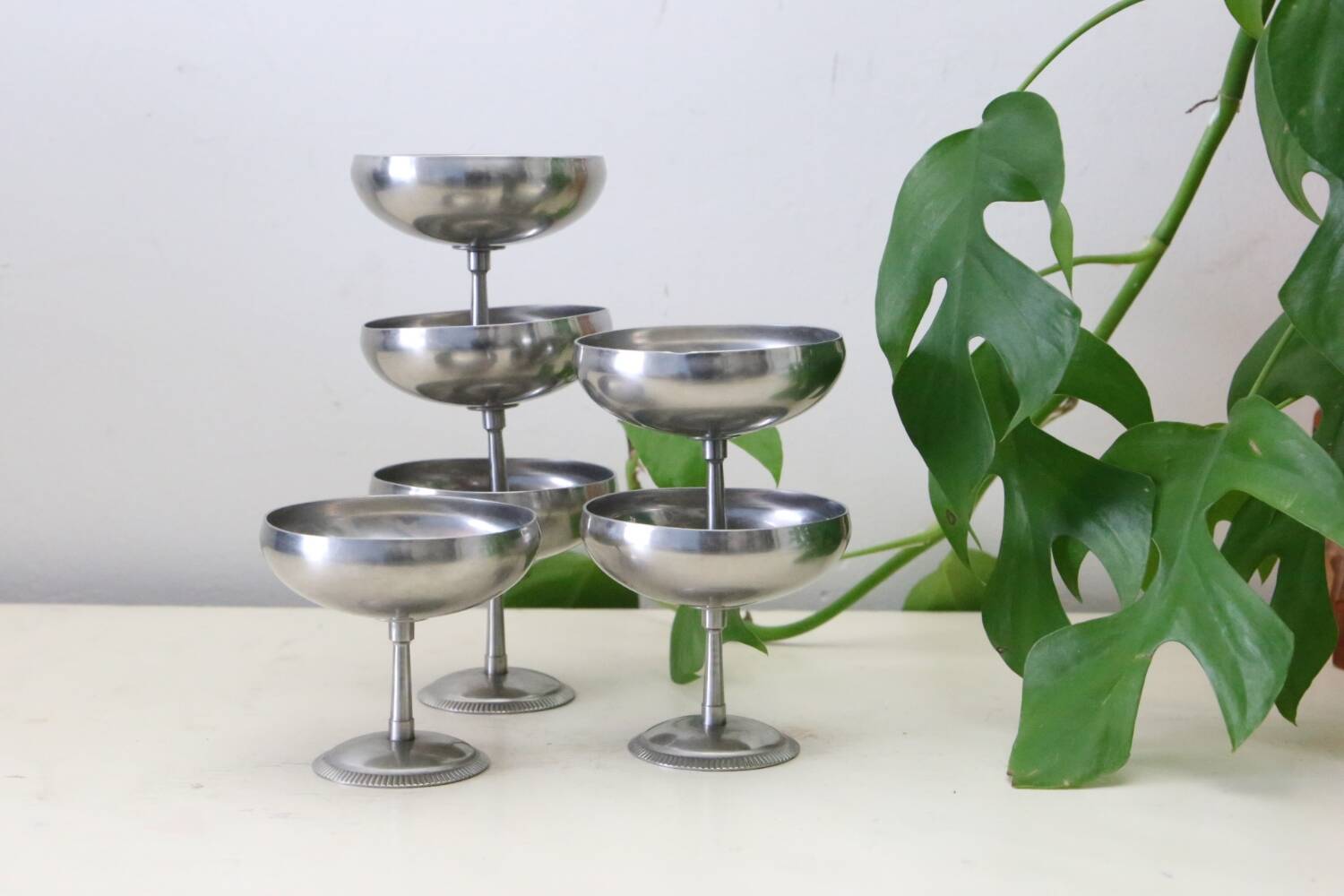 Set of 6 Letang Rely stainless steel cups