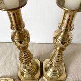 Old brass candlesticks England