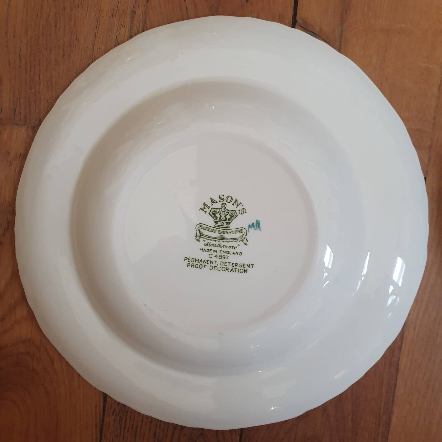 9 Mason's English soup plates