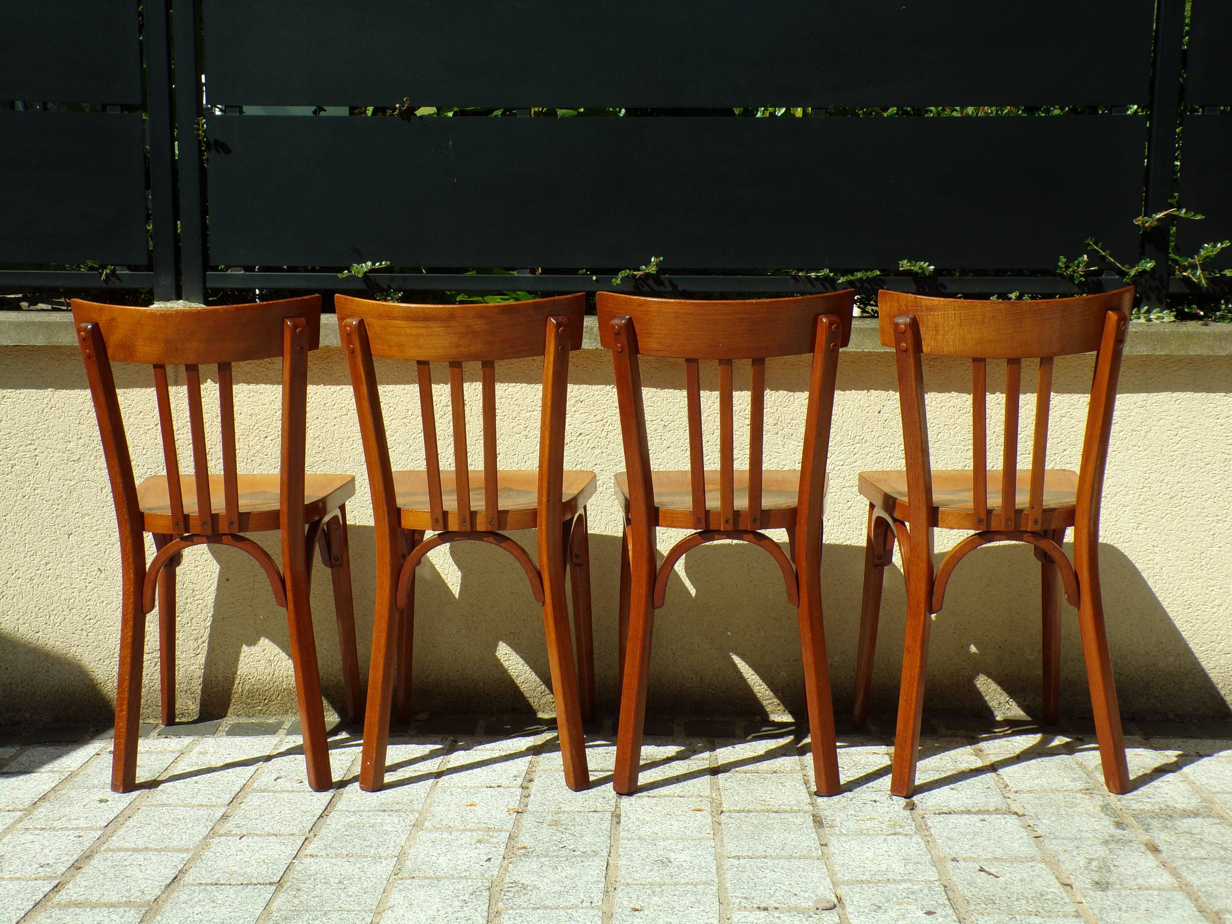 Set of 4 Baumann bistro chairs