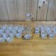 Complete crystal service from Vannes, carafe + 22 glasses from the 1960s-80s.