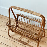 Rattan magazine holder
