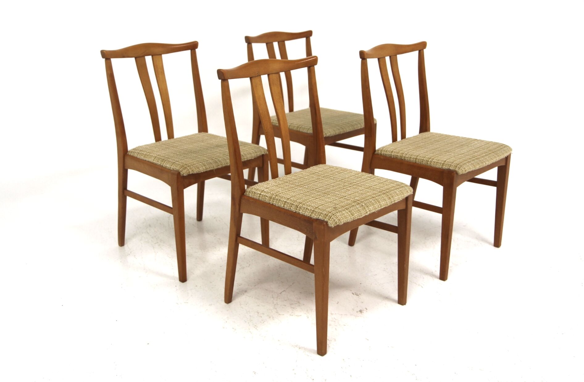 Set de 4 chaises scandinave en hêtre, Suède, 1960