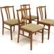 Set de 4 chaises scandinave en hêtre, Suède, 1960