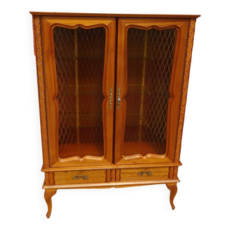 Shallow Louis XV style display case, French manufacture 1970s