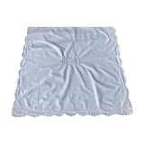 Tablecloth monogram MD square English embroidery