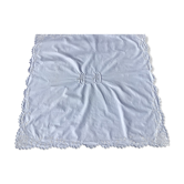Tablecloth monogram MD square English embroidery