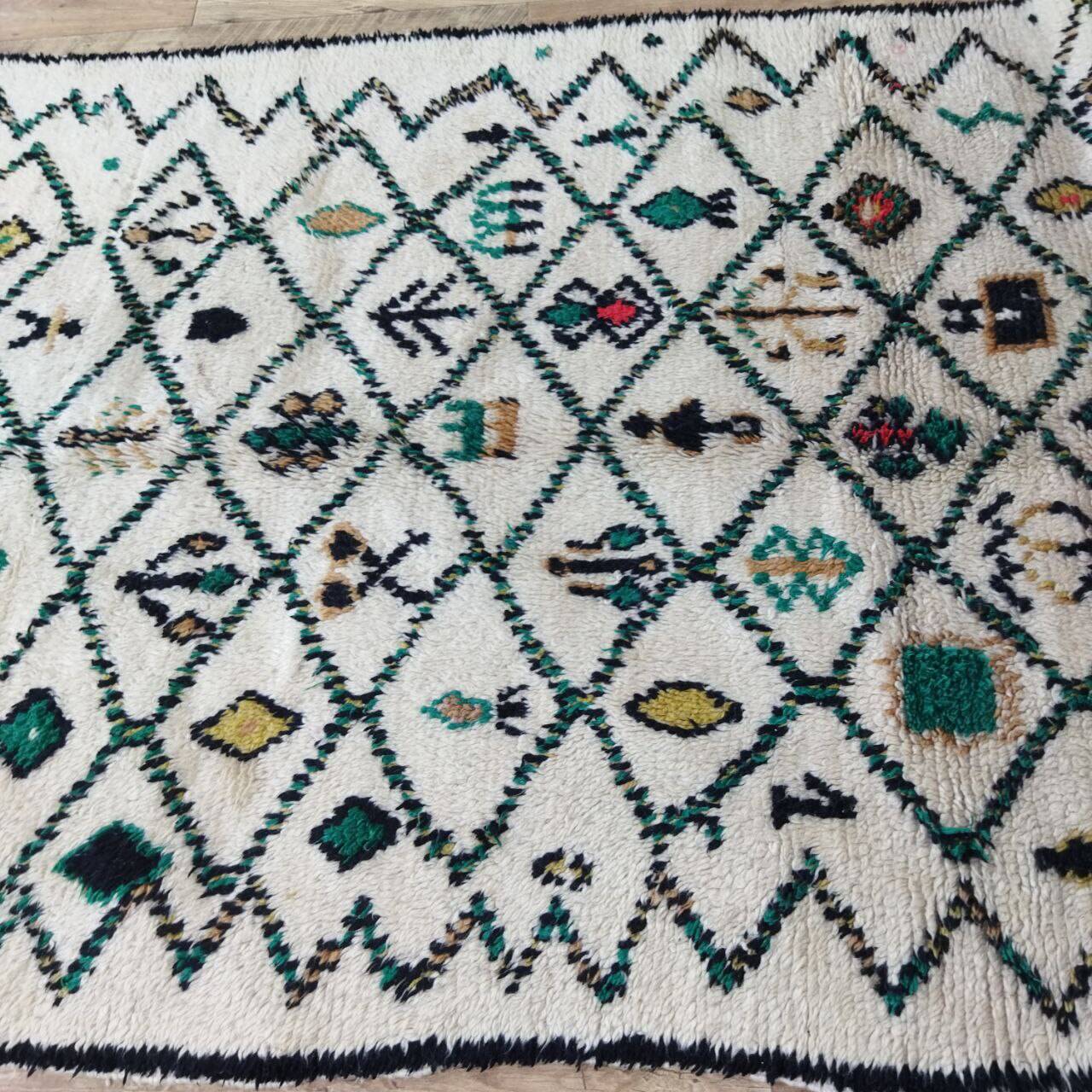 Vintage Berber abstract rug 375 X 132 CM