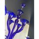 Blue Glass Chandelier, Contemporary, Attributed to Murano
