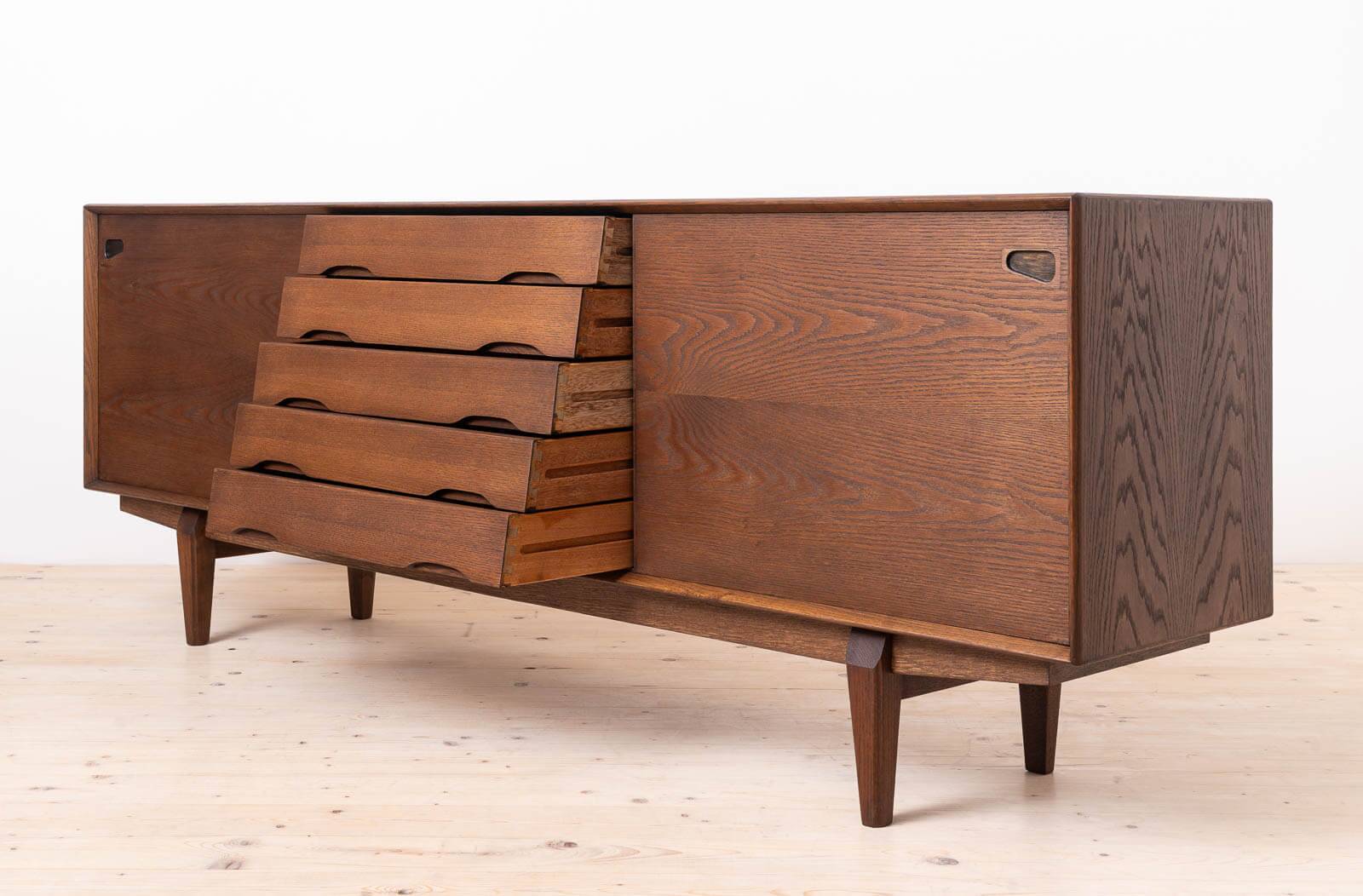 Sideboard, Skovby Møbler, Model 65, Chocolate Brown Stained Oak, Danish