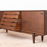 Sideboard, Skovby Møbler, Model 65, Chocolate Brown Stained Oak, Danish