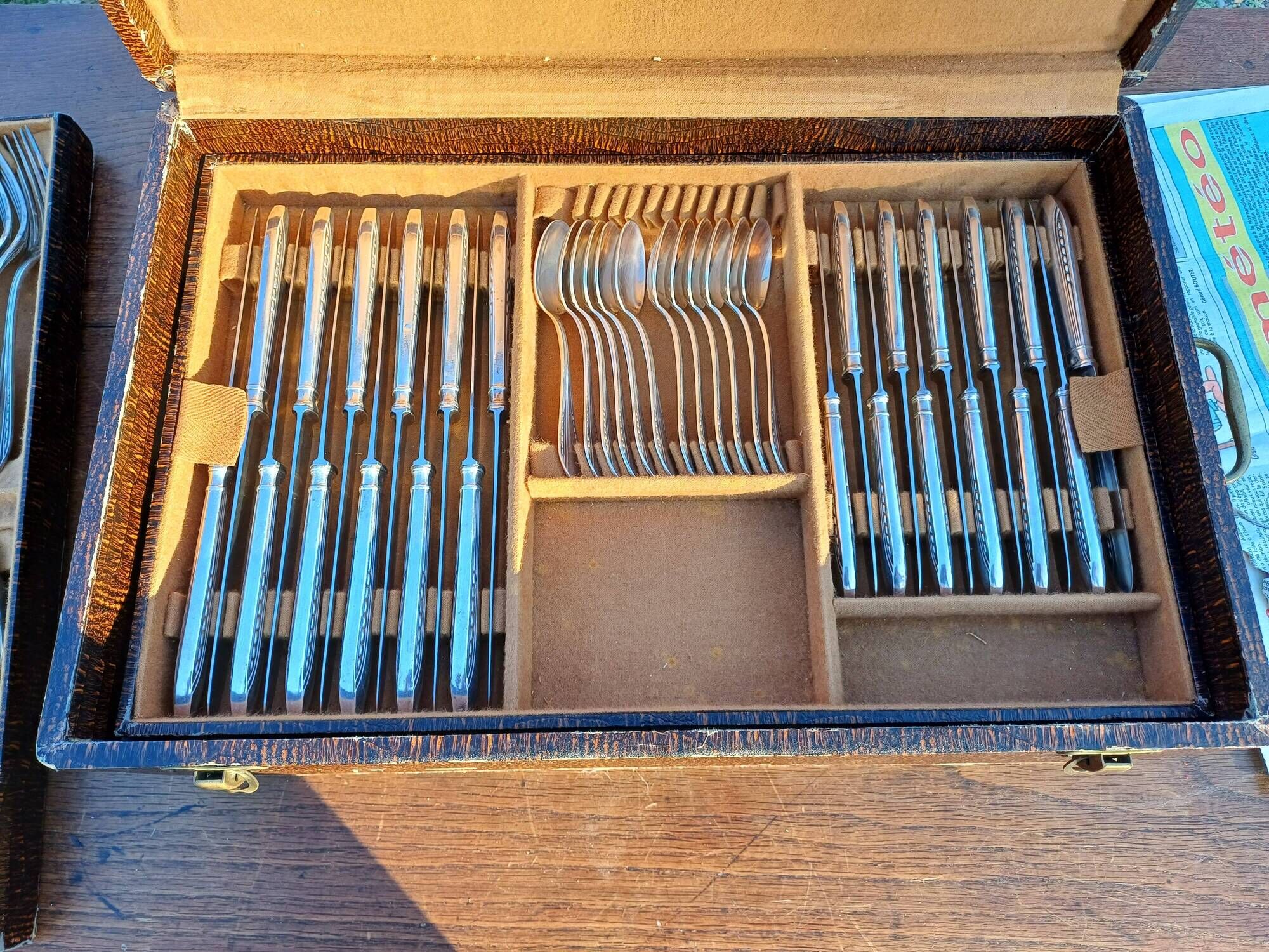 Silver Metal Cutlery Set Goldsmith Cleper Paris 1902