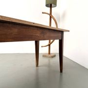 Table de ferme en noyer massif, années 50