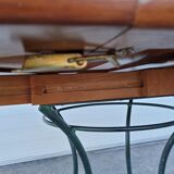 Set of 1 Table and 4 Chairs wrought iron 80s