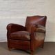 A Beautiful French Leather Club Chair, Moustache Model Circa 1950's