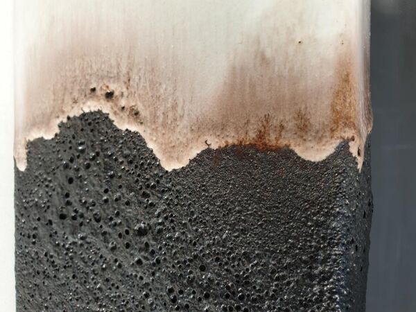 Vase fat lava Scheurich studio 281-30 effet cratères de 1960