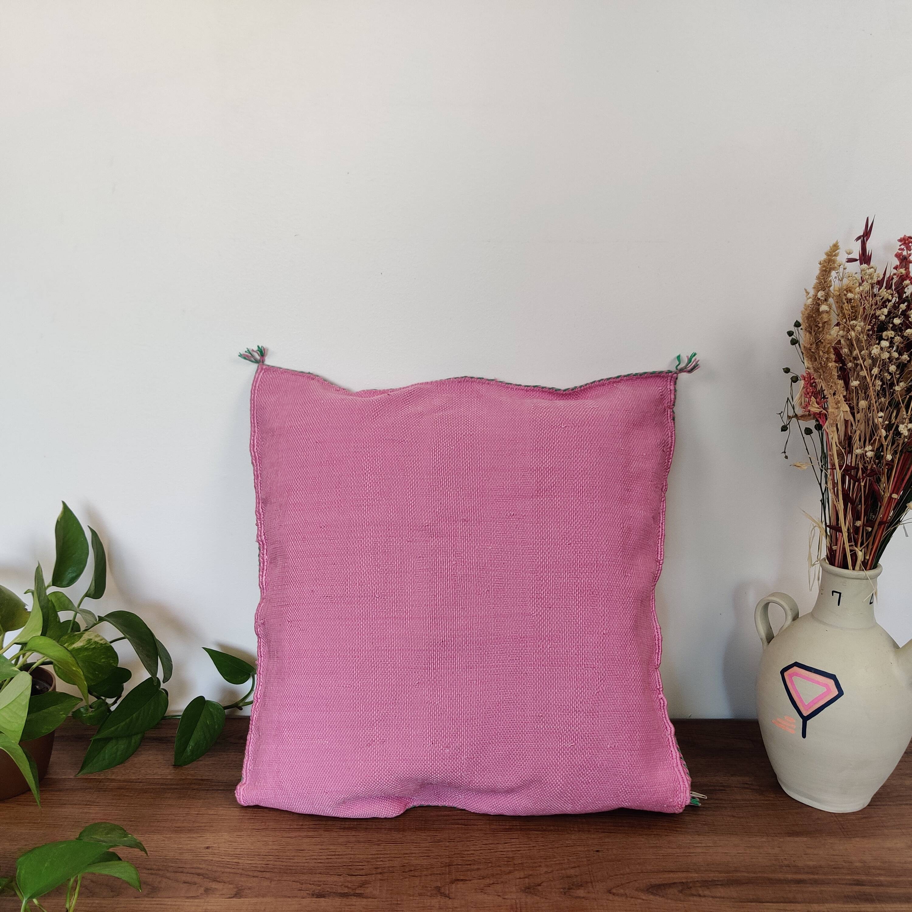 Coussin berbère sabra rose motif boheme