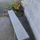 Banc de ferme gris