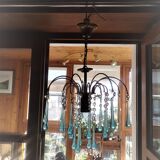 Lustre blue drops pampilles