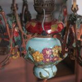 Antique bronze Napoleon III pendant light, 19th century ceiling lamp