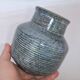 Ceramic ball vase signed Jean Pierre Gasnier dit Pierg Blue green pink
